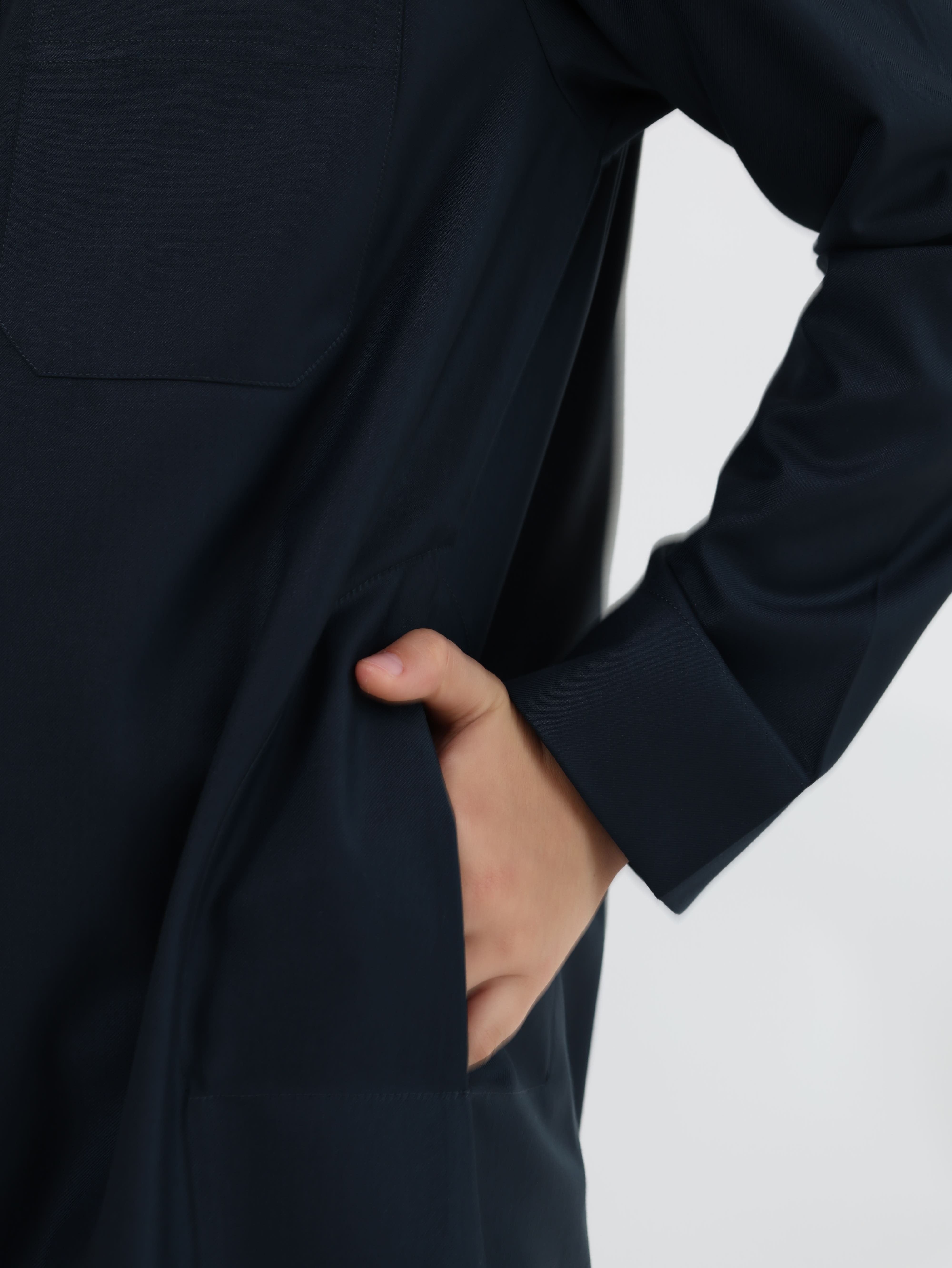 Navy Blue Kuwaiti Kandura image 4