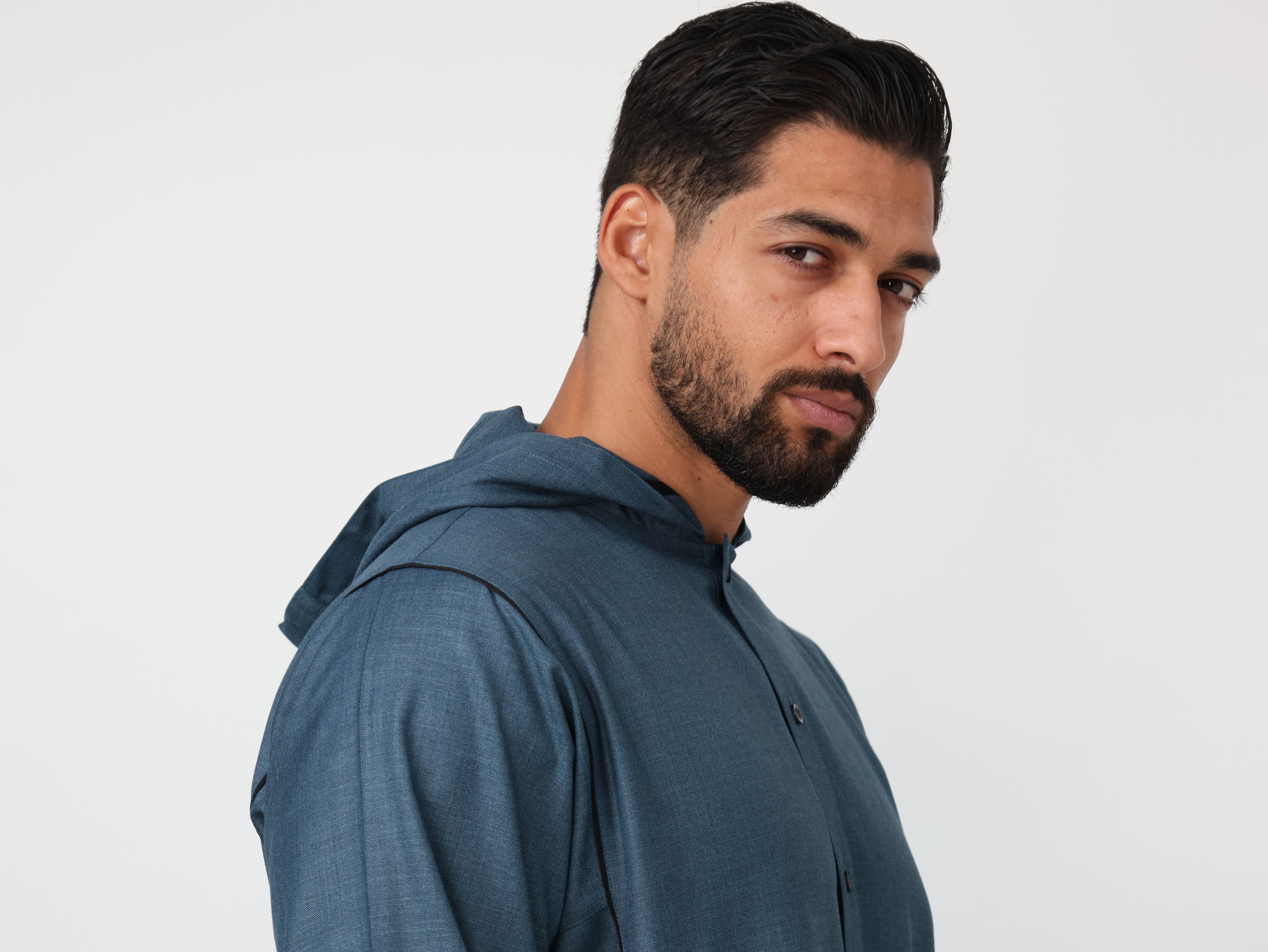 Ocean Blue Moroccan Thobe image 11