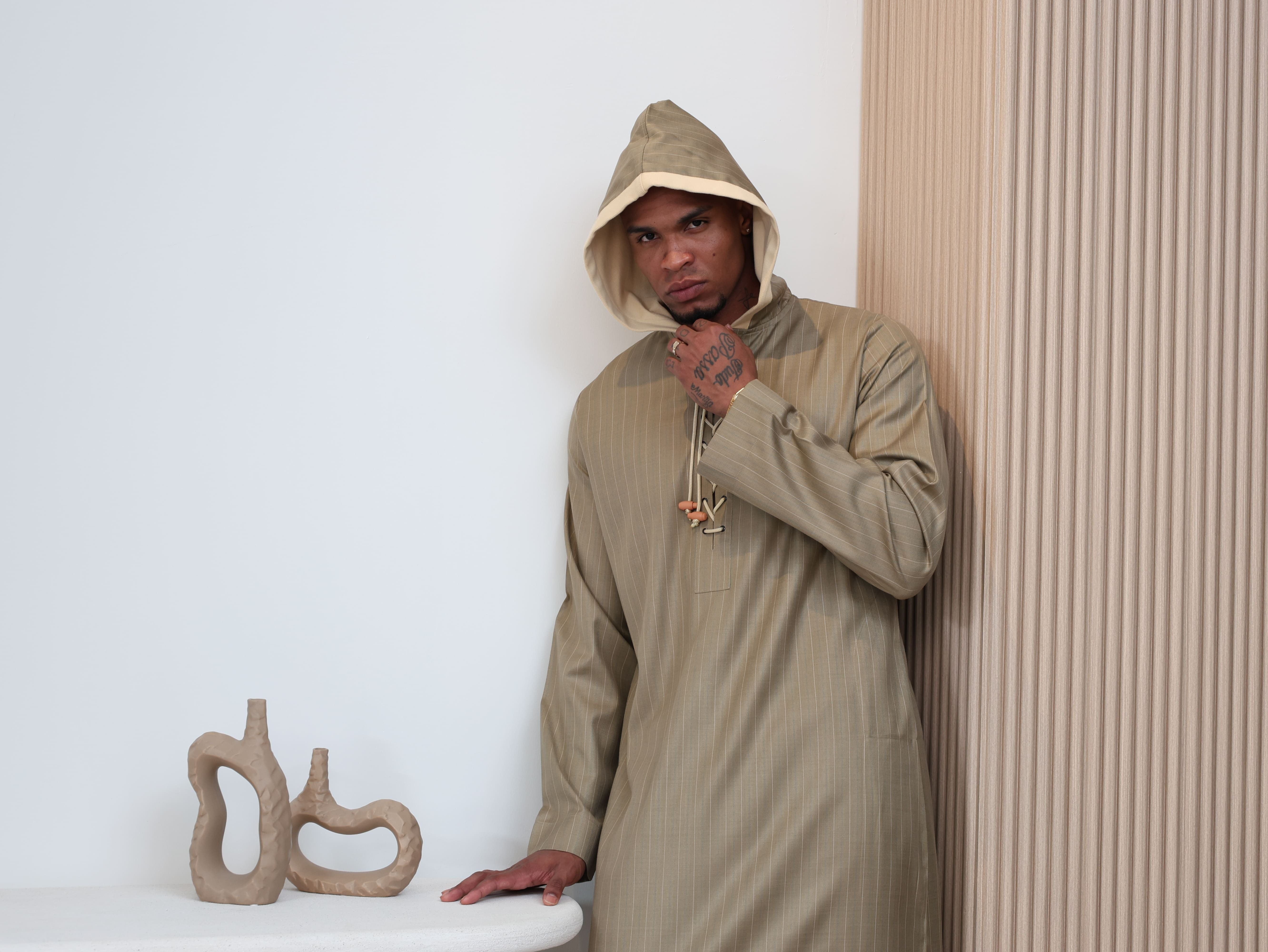 Khaki Moroccan Thobe image 7