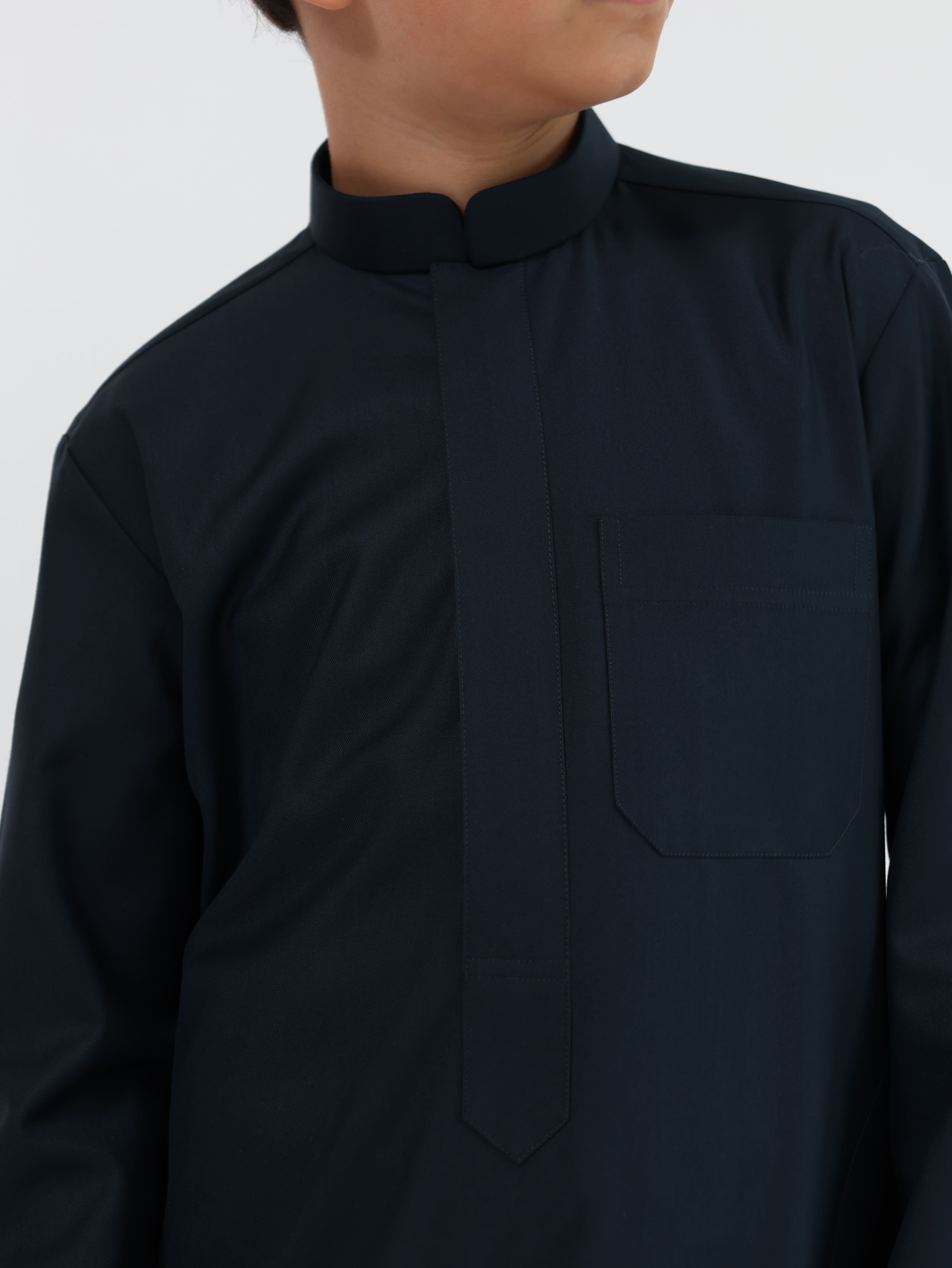 Navy Blue Kuwaiti Kandura image 2