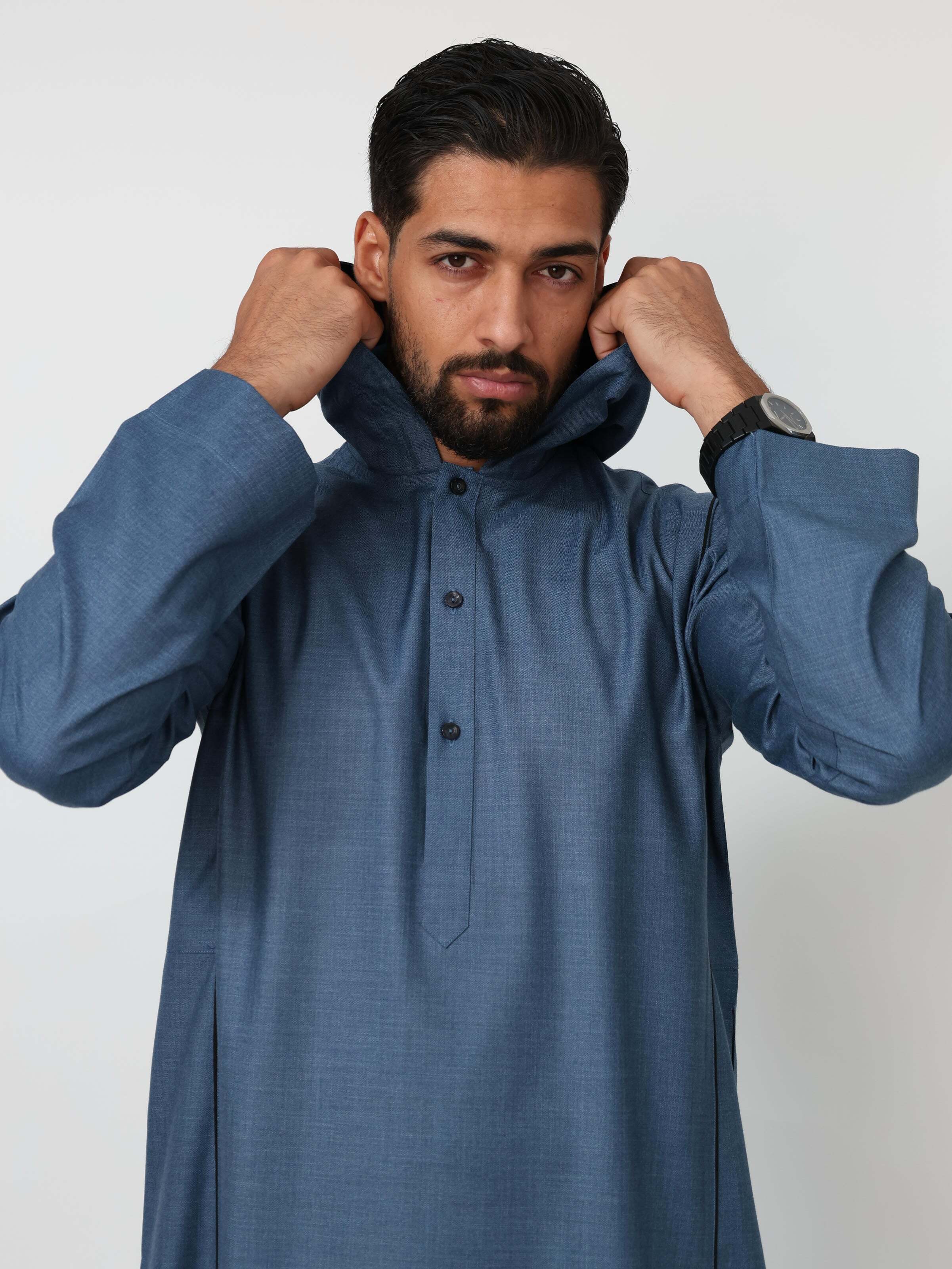 Ocean Blue Moroccan Thobe image 6