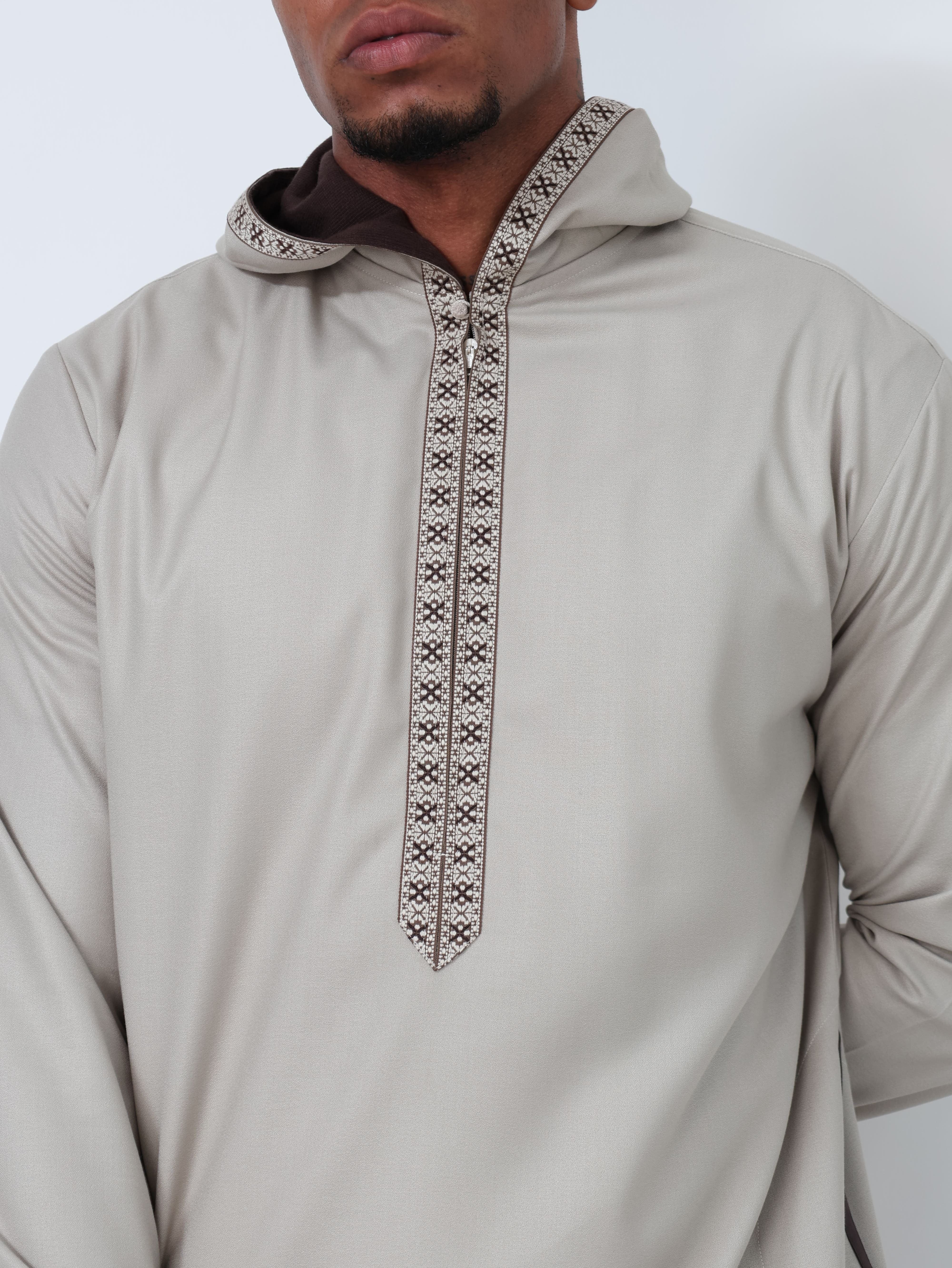 Stone Grey Moroccan Thobe image 3