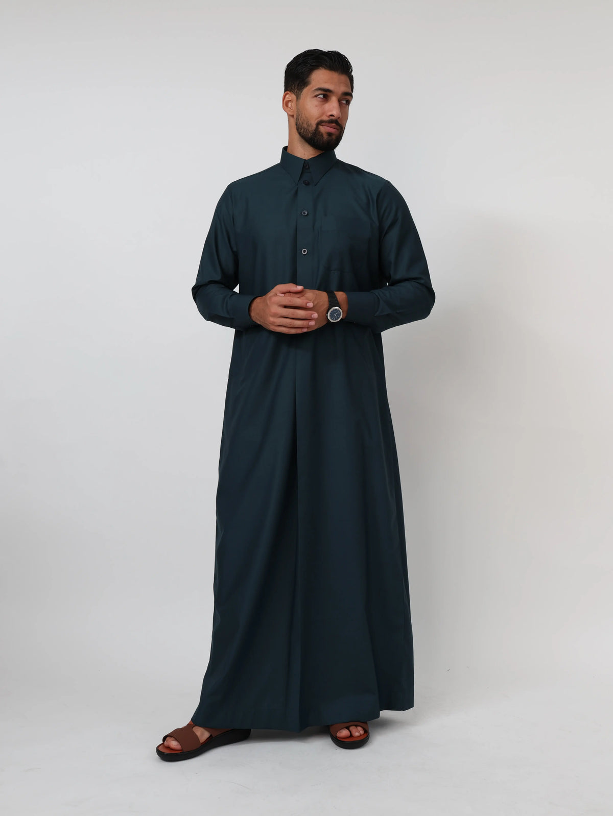 Dark Pine Green Qatari Kandura