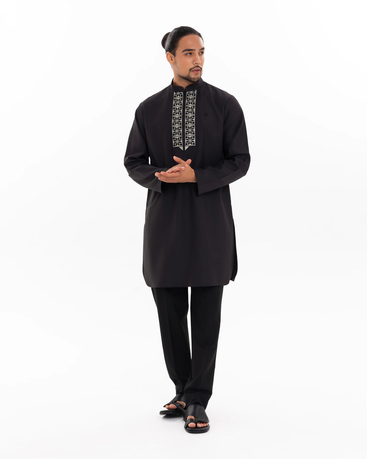 Kurta With Lace Black