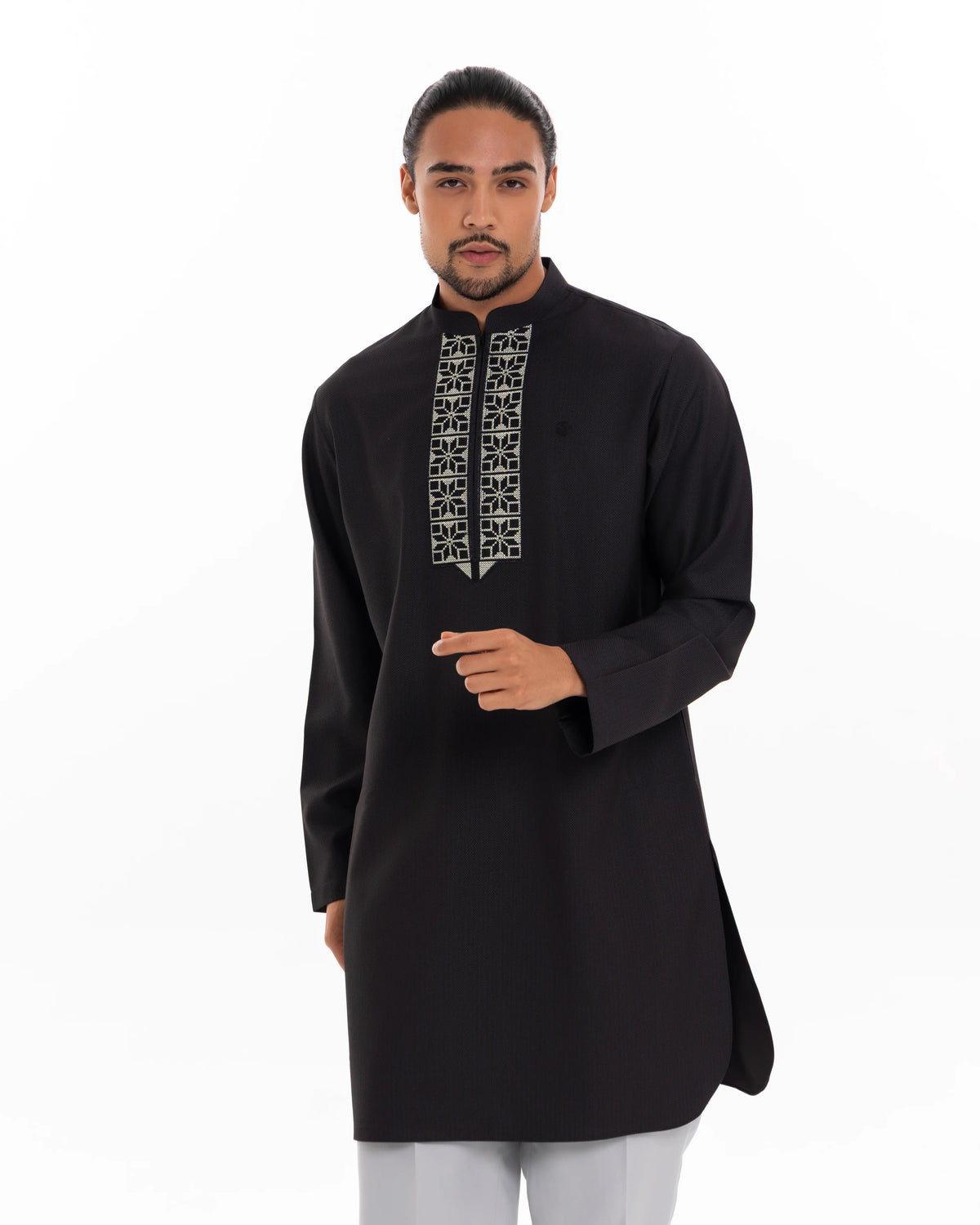 Kurta With Lace Black
