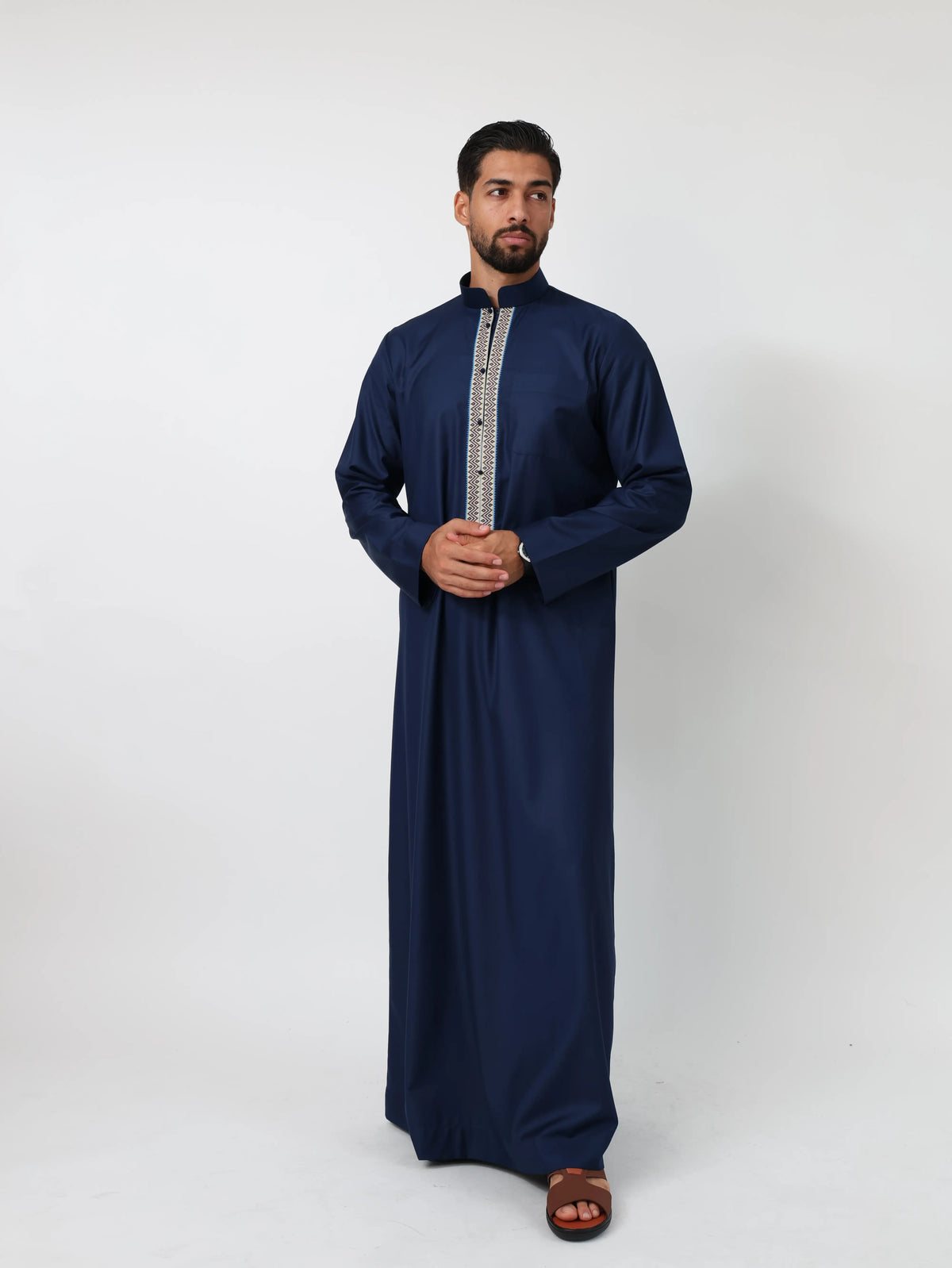 Navy Blue Bahraini Kandura
