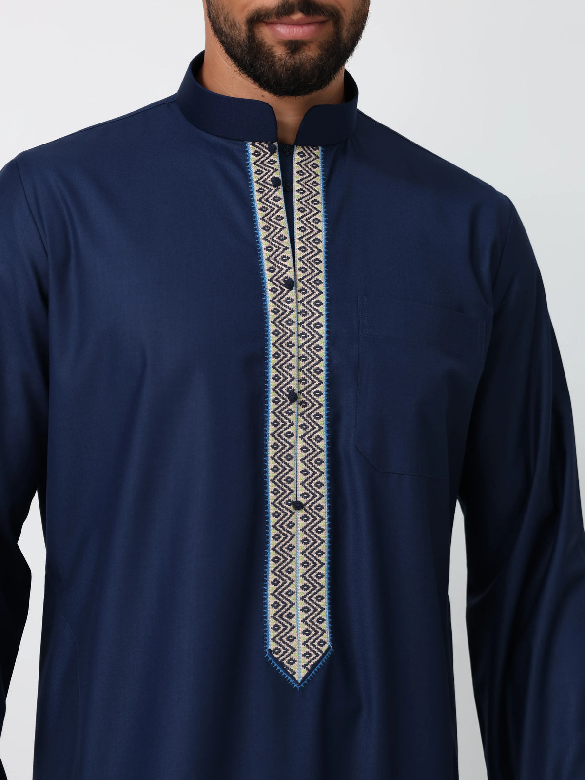 Navy Blue Bahraini Kandura