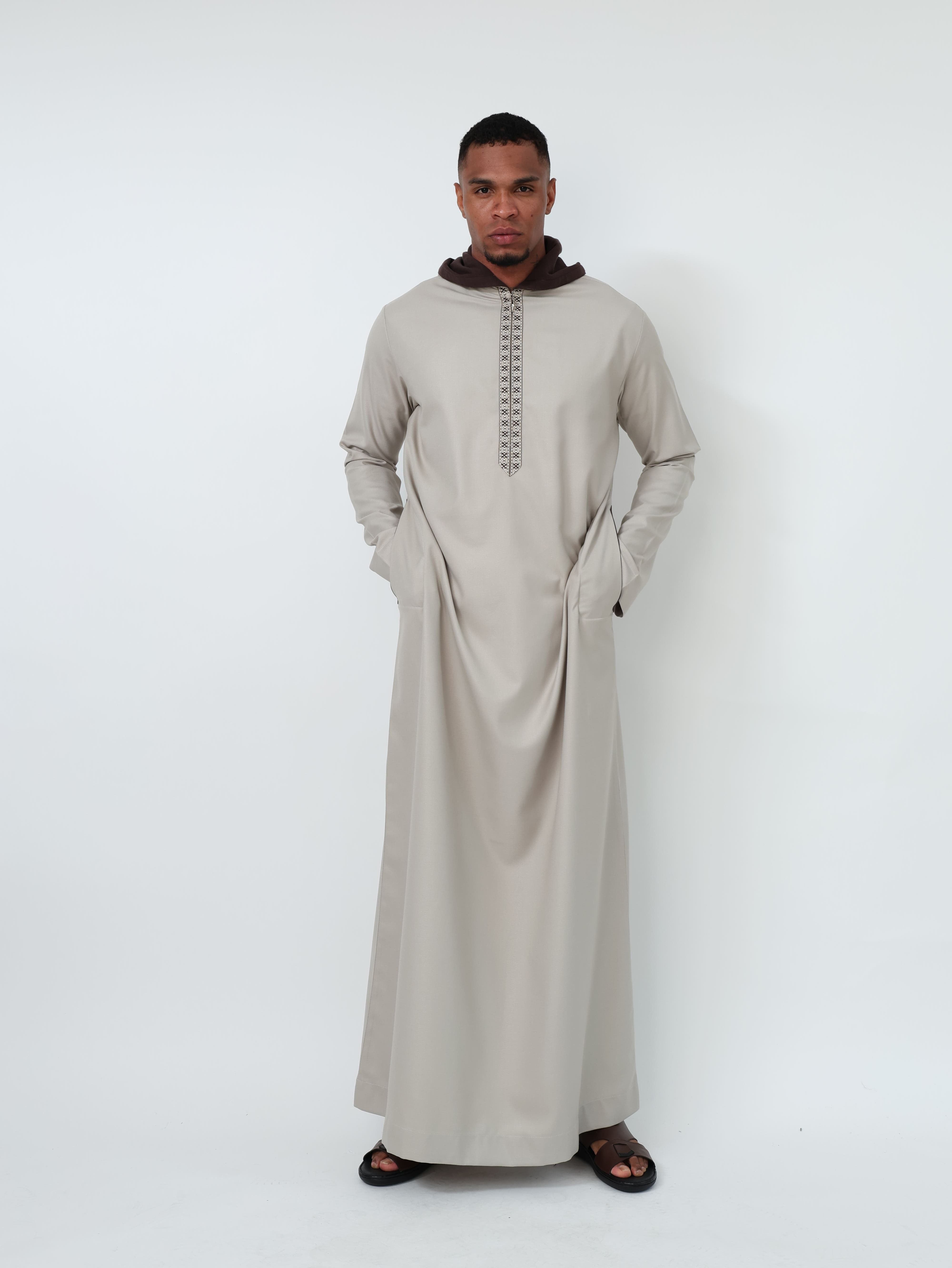 Stone Grey Moroccan Thobe image 0