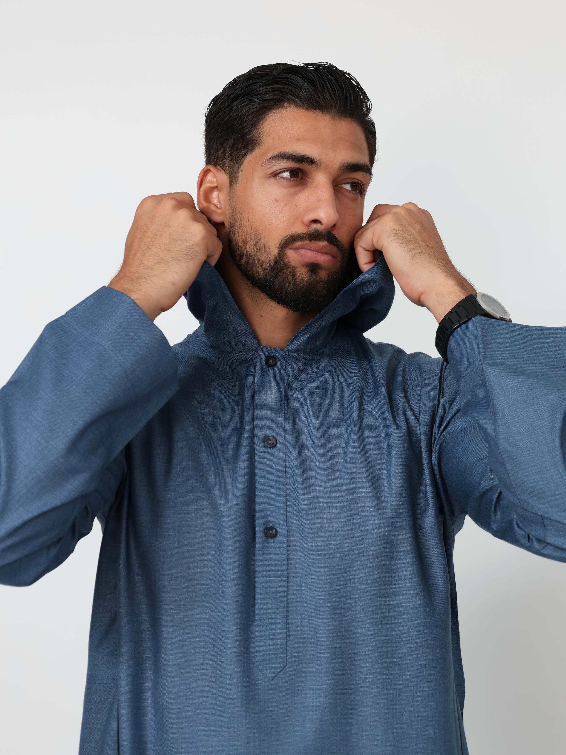 Ocean Blue Moroccan Thobe image 7