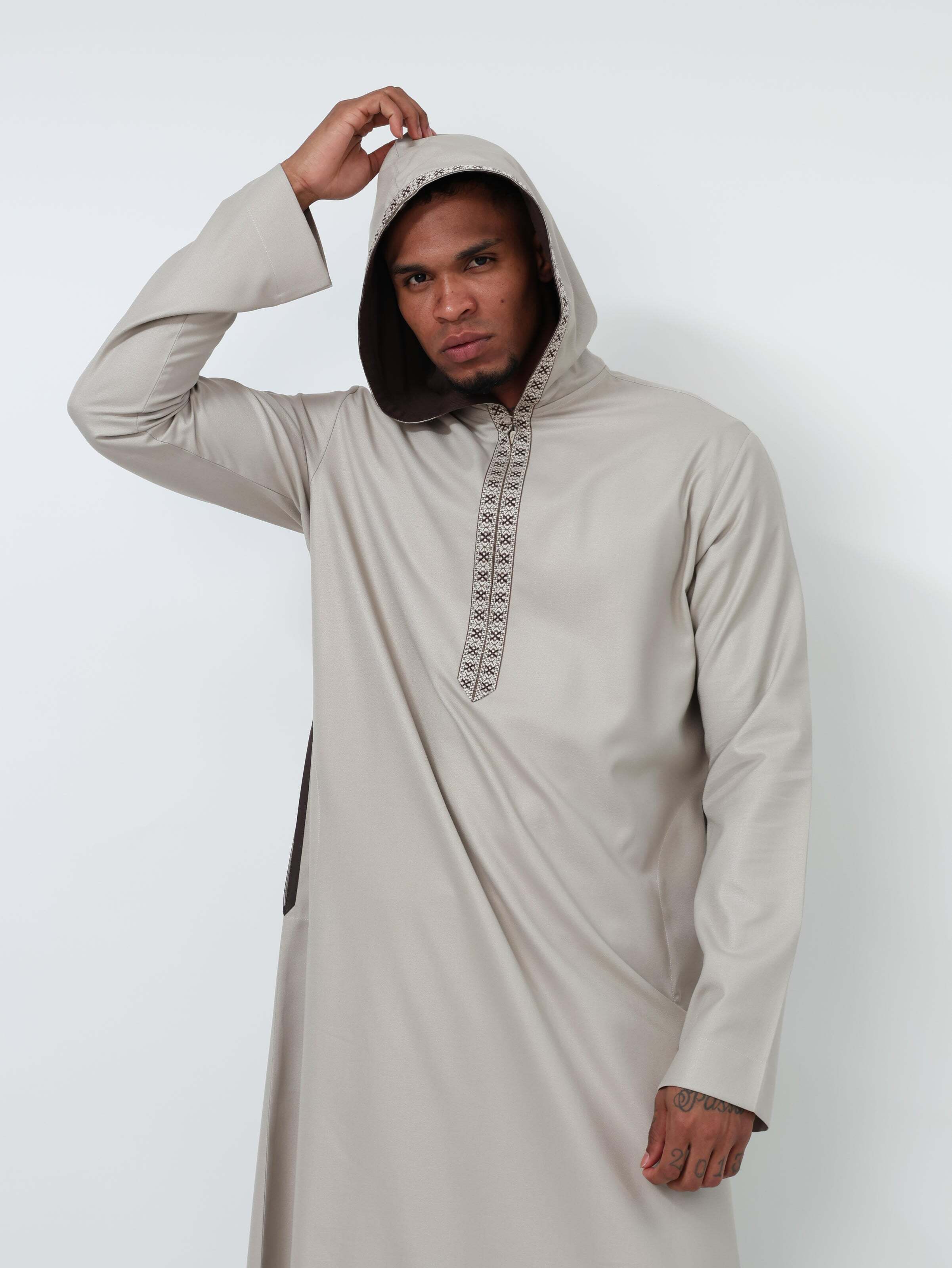 Stone Grey Moroccan Thobe image 2