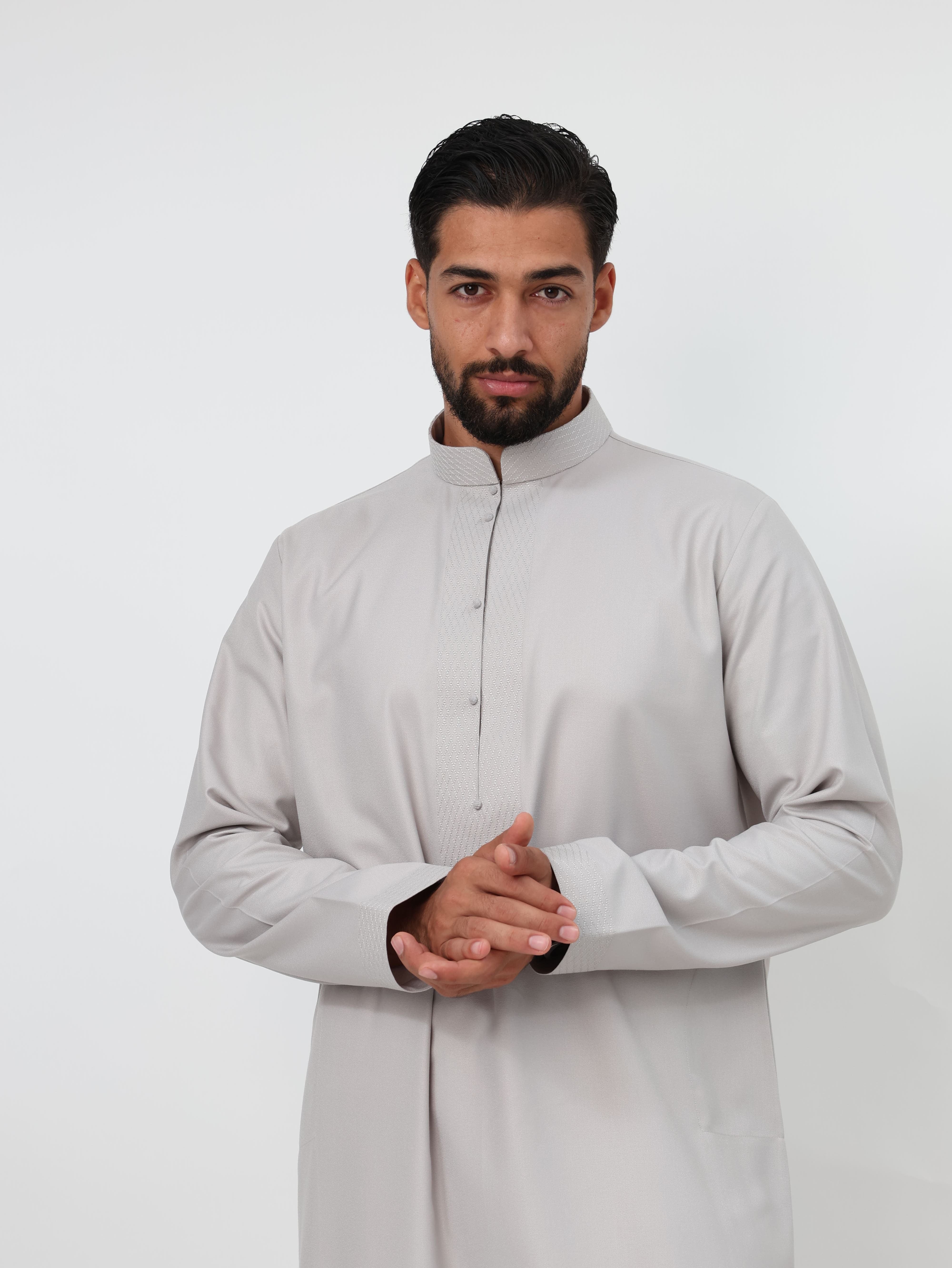 Pale Gray Baharaini Kandura image 2