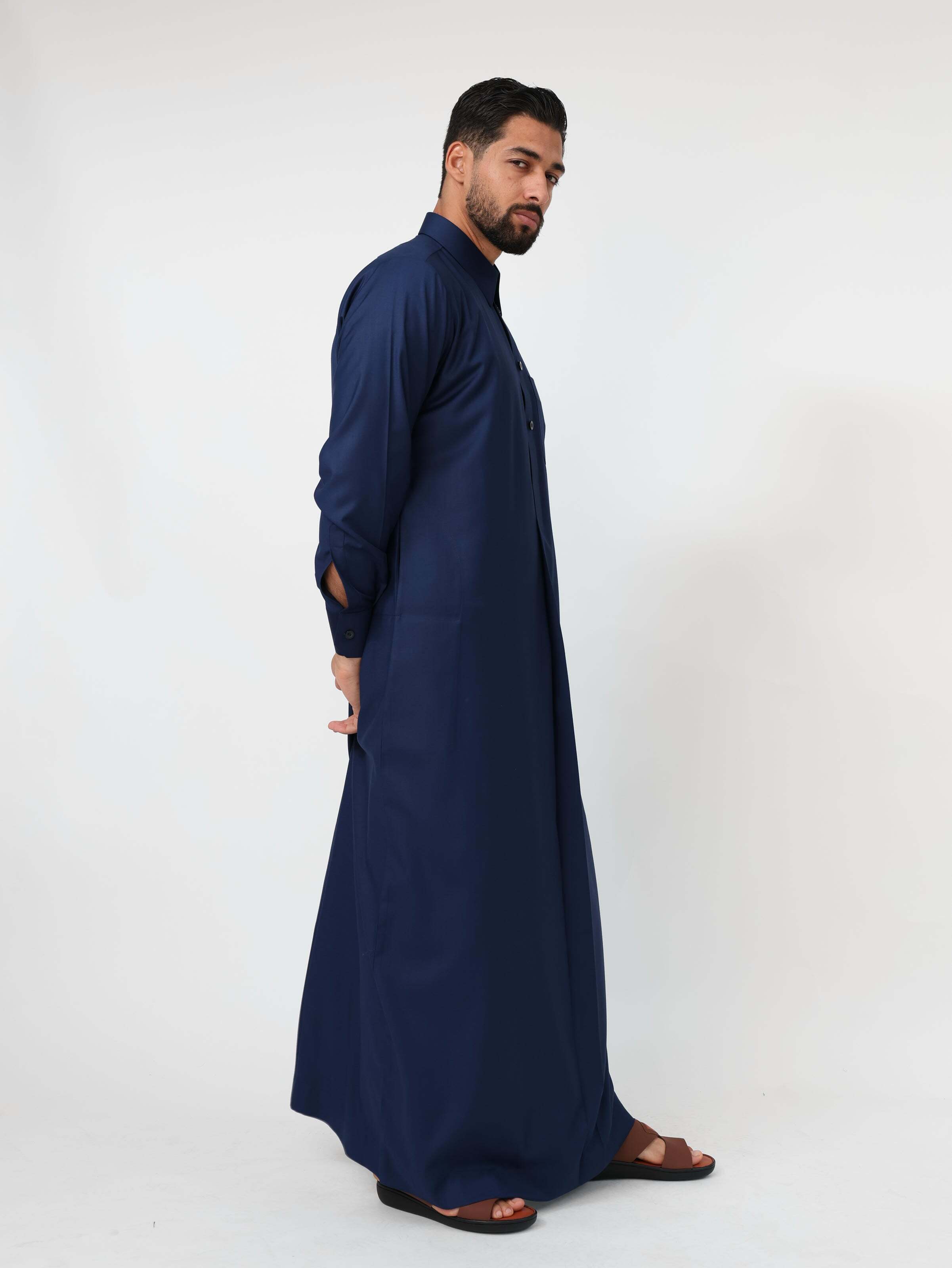 Navy Blue Qatari Kandura image 4